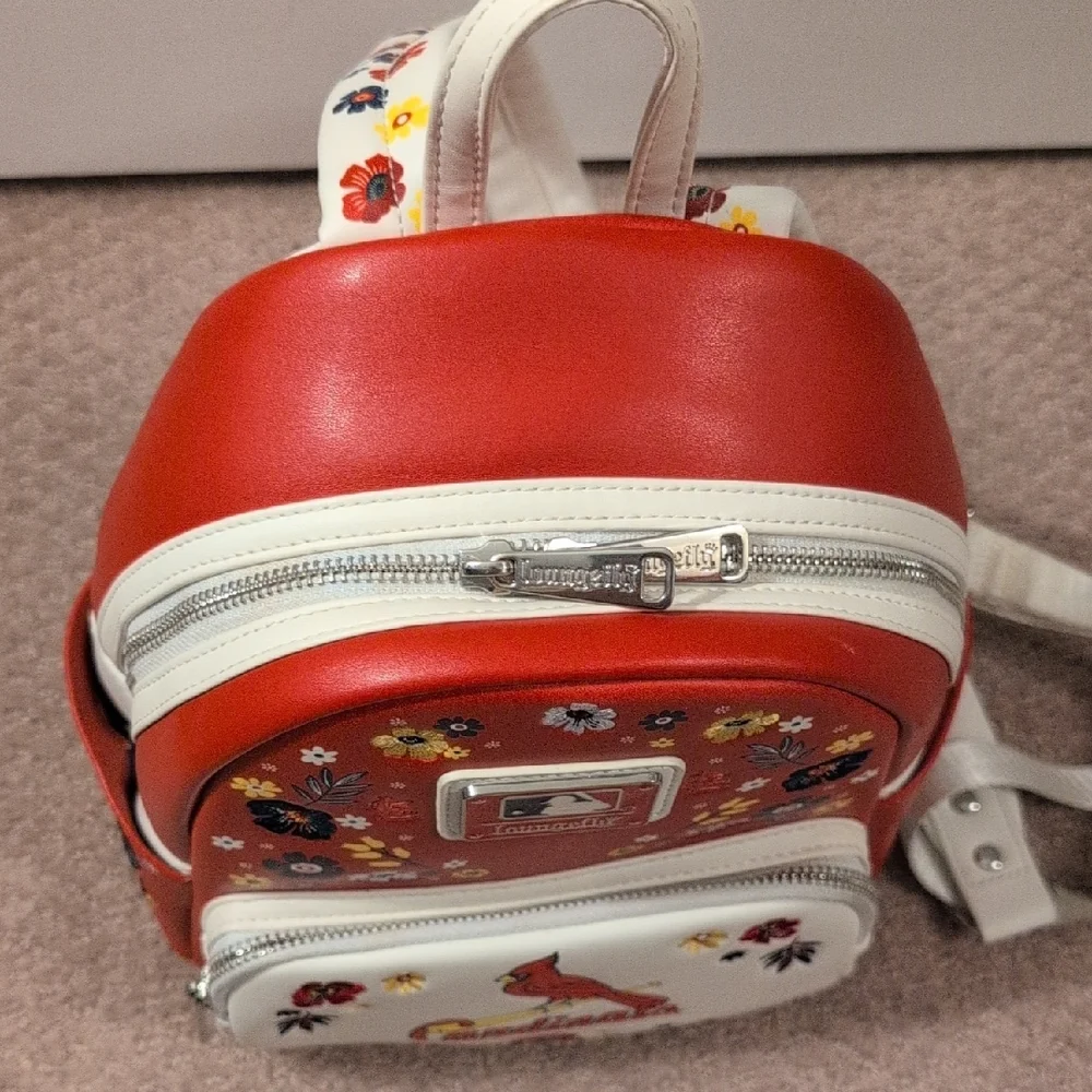 Loungefly MLB St. Louis Cardinals Floral Embroidered Mini Backpack